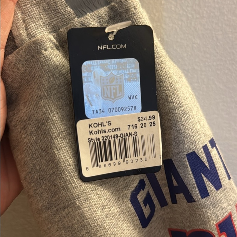 NFL Giants Gray Hoodie